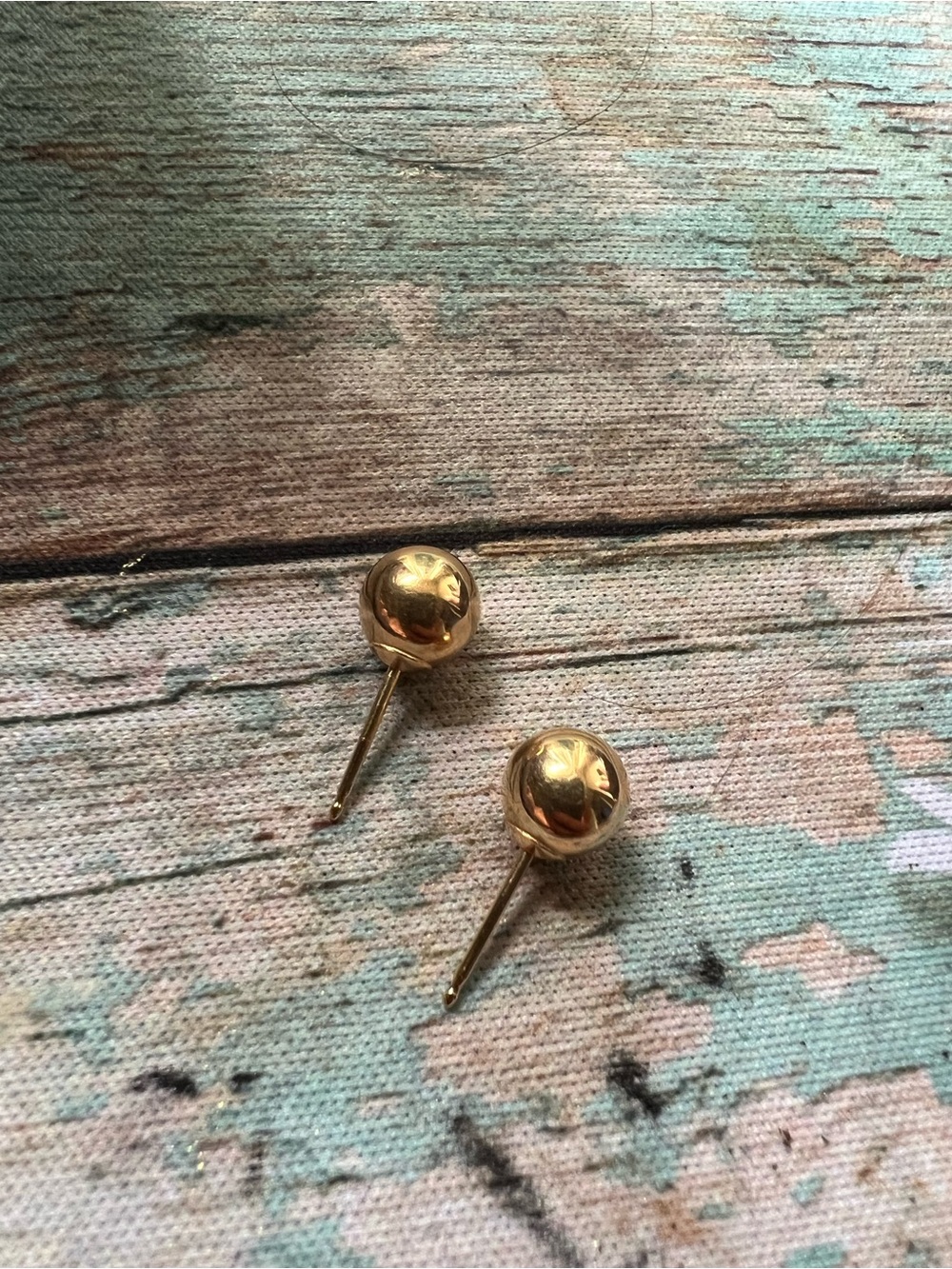 Gold Ball Stud Earrings- Women Jewelry